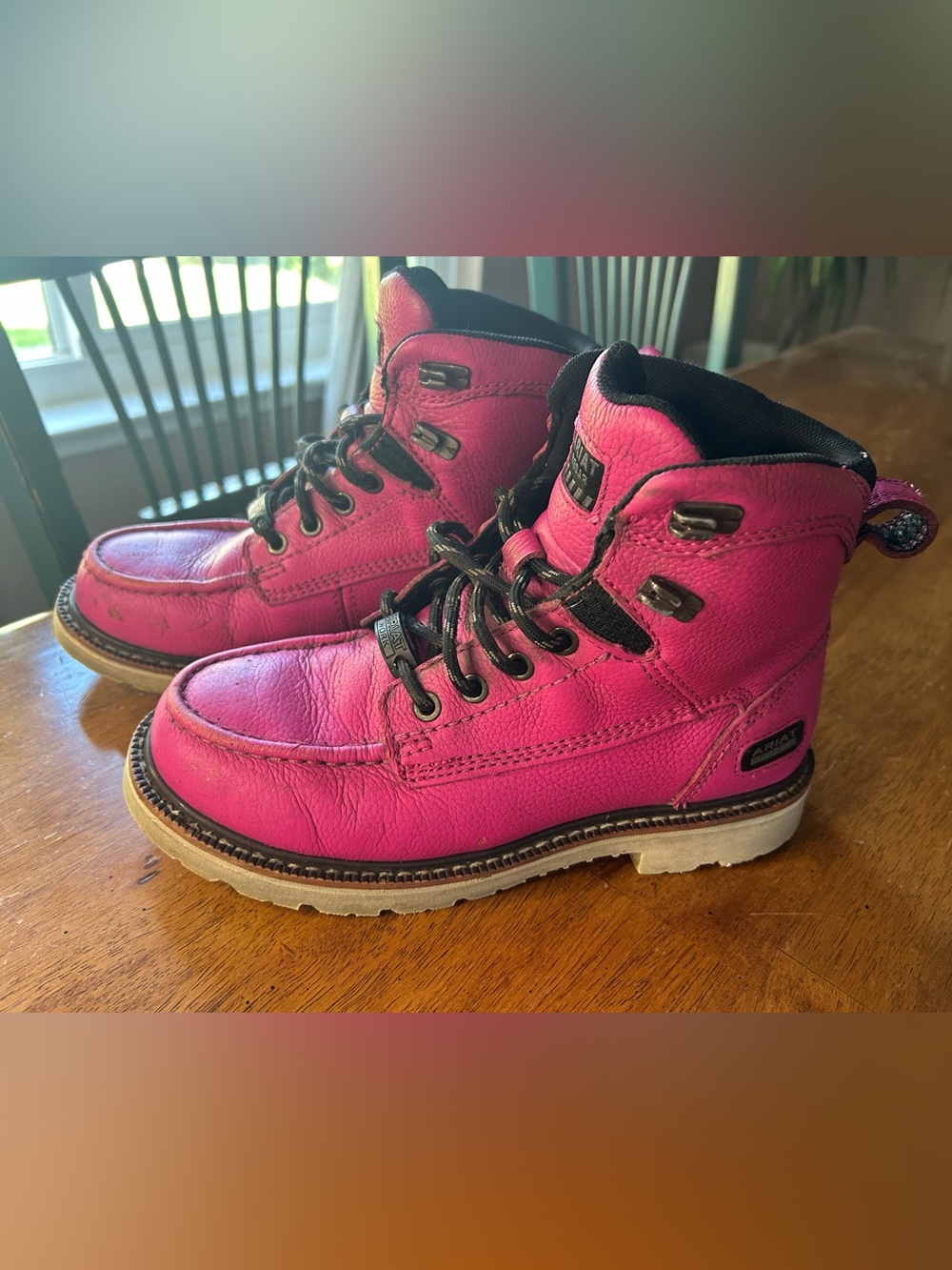 Ariat Rebar Lift Work Boots Pink Women's Sz 6.5B